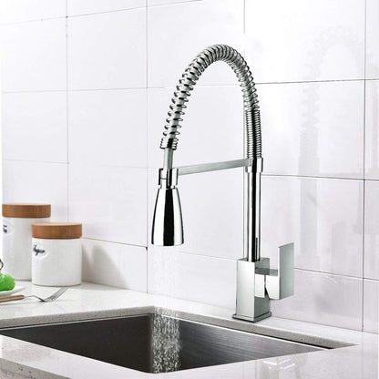 Sink Faucet Spring Kitchen Faucets with Single Handle Pull Down Sprayer