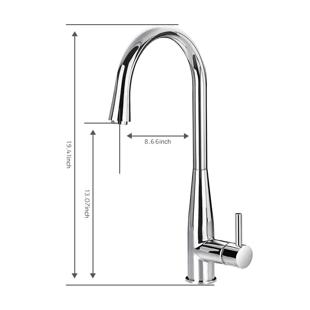 Kitchen Faucet High-arch Gooseneck Lead-free Solid Brass Sink Faucets