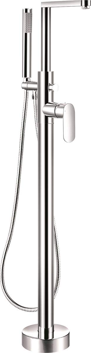 Bathtub Faucet Freestanding Floor Mounted Tub Filler Bath Mixer with Hand Shower