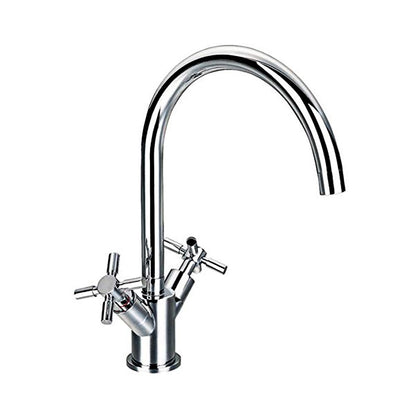 Kitchen Faucet Double Handles Swivel Spout Sink Faucets