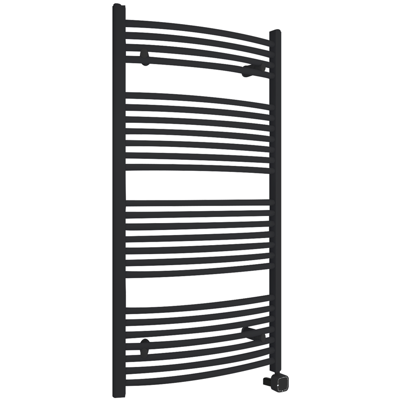 HEATGENE Large Electric Radiator Towel Warmer with Programmable Smart Timer and Temperature Control, Brushed/ Chrome/ Matte Black HG-R02126