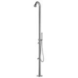 HEATGENE Outdoor Shower with Shower head, Wand Hand Shower, and Foot Spout Rinse for Outside/Poolside/Patio Brushed HG9003