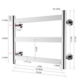 3 Flat Bar Wall-Mounted Hard- wiring / Plug in Towel Warmer - HG-64135