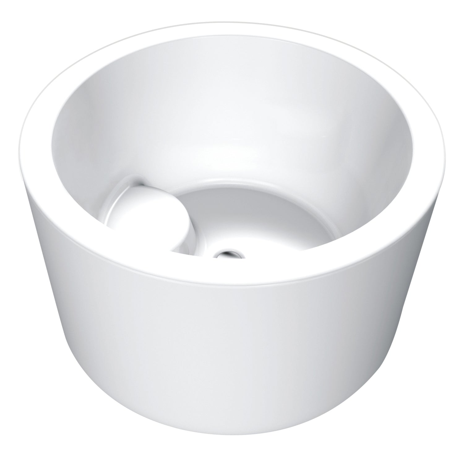 Freestanding Soaking Bathtub, Contemporary 41" Round Acrylic tub