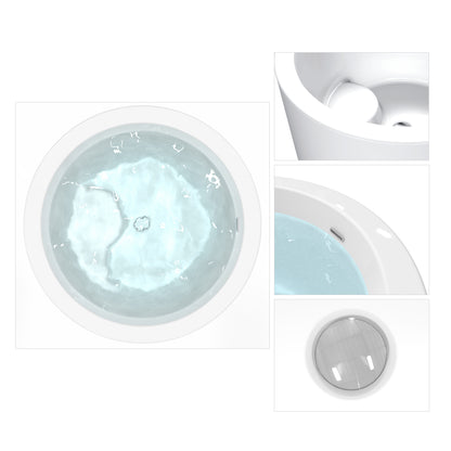 Freestanding Soaking Bathtub, Contemporary 41" Round Acrylic tub