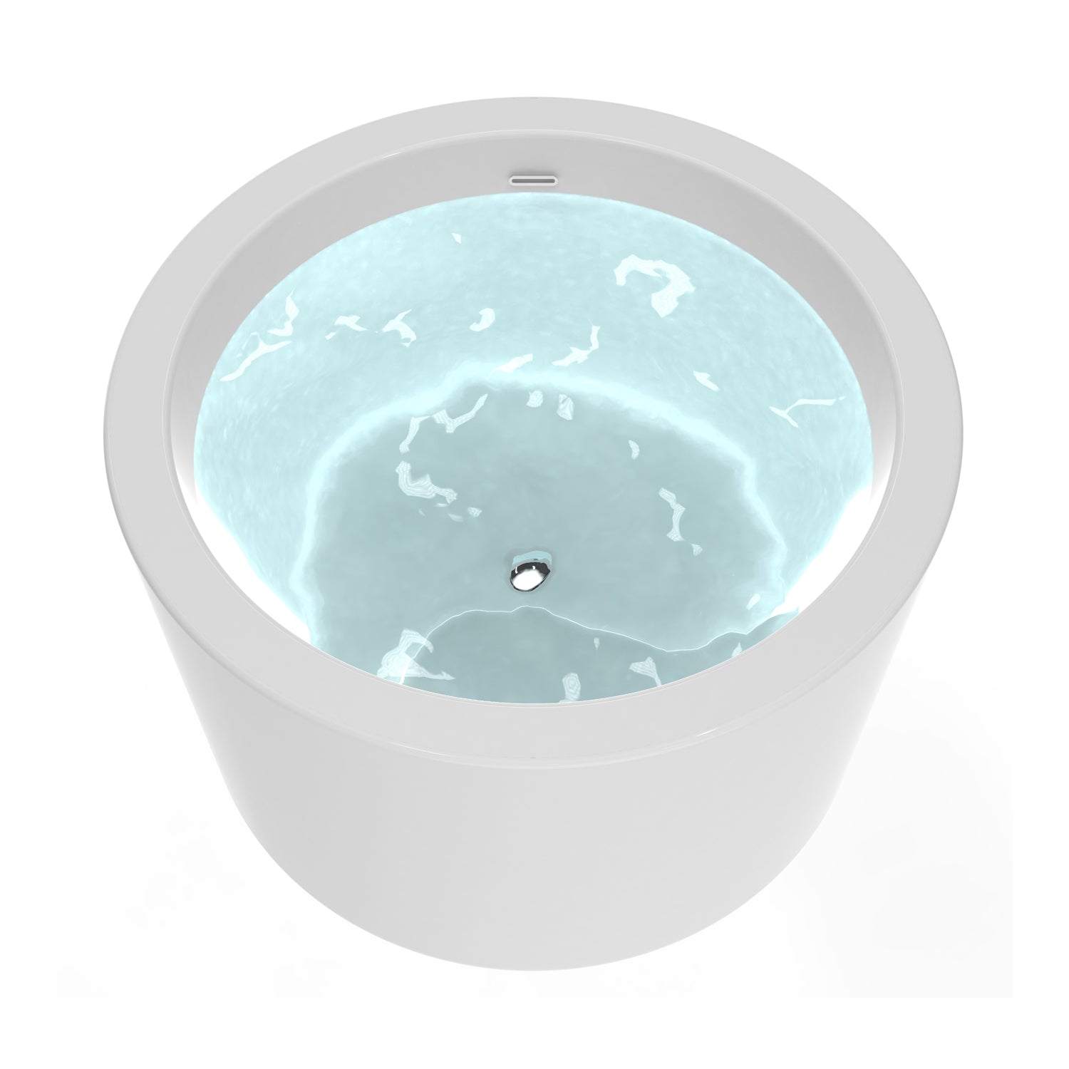 Freestanding Soaking Bathtub, Contemporary 41" Round Acrylic tub