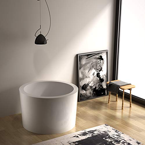 41" Round Acrylic Freestanding Contemporary Soaking Bathtub - HG1023