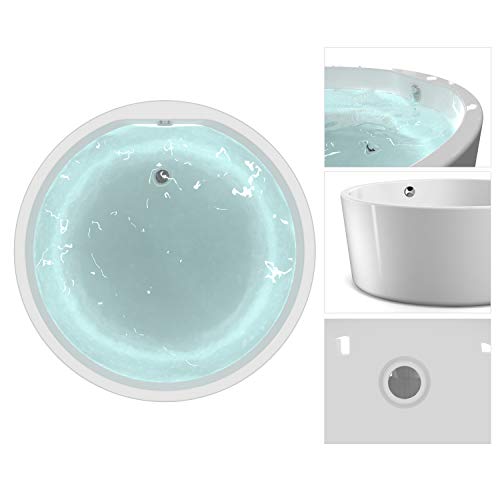 Freestanding Bathtub 59" Acrylic Contemporary Soaking Tub UPC Certified Drain & Overflow Assembly Included