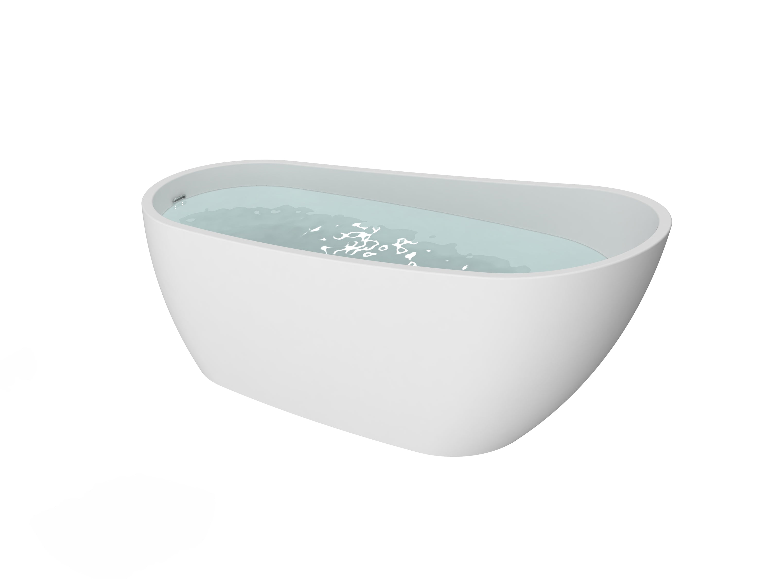 Acrylic Freestanding Soaking Bathtub, UPC Certified, Drain & Overflow Assembly Included