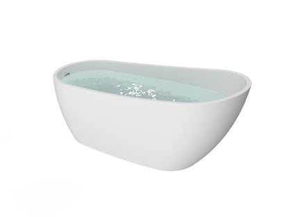 Acrylic Freestanding Soaking Bathtub, UPC Certified, Drain & Overflow Assembly Included