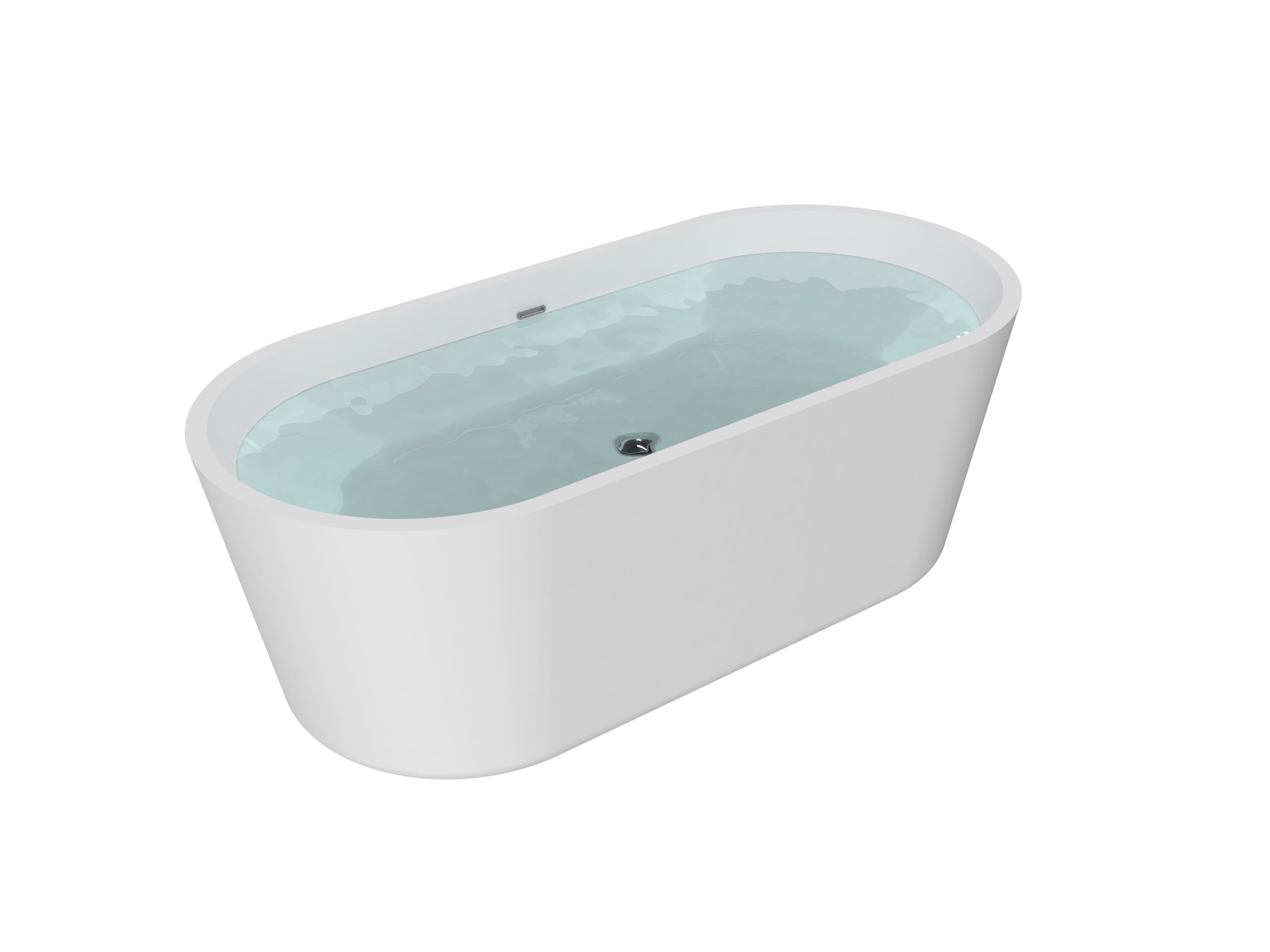 Freestanding Soaking Bathtub, Acrylic, UPC Certified, Drain & Overflow Assembly Included