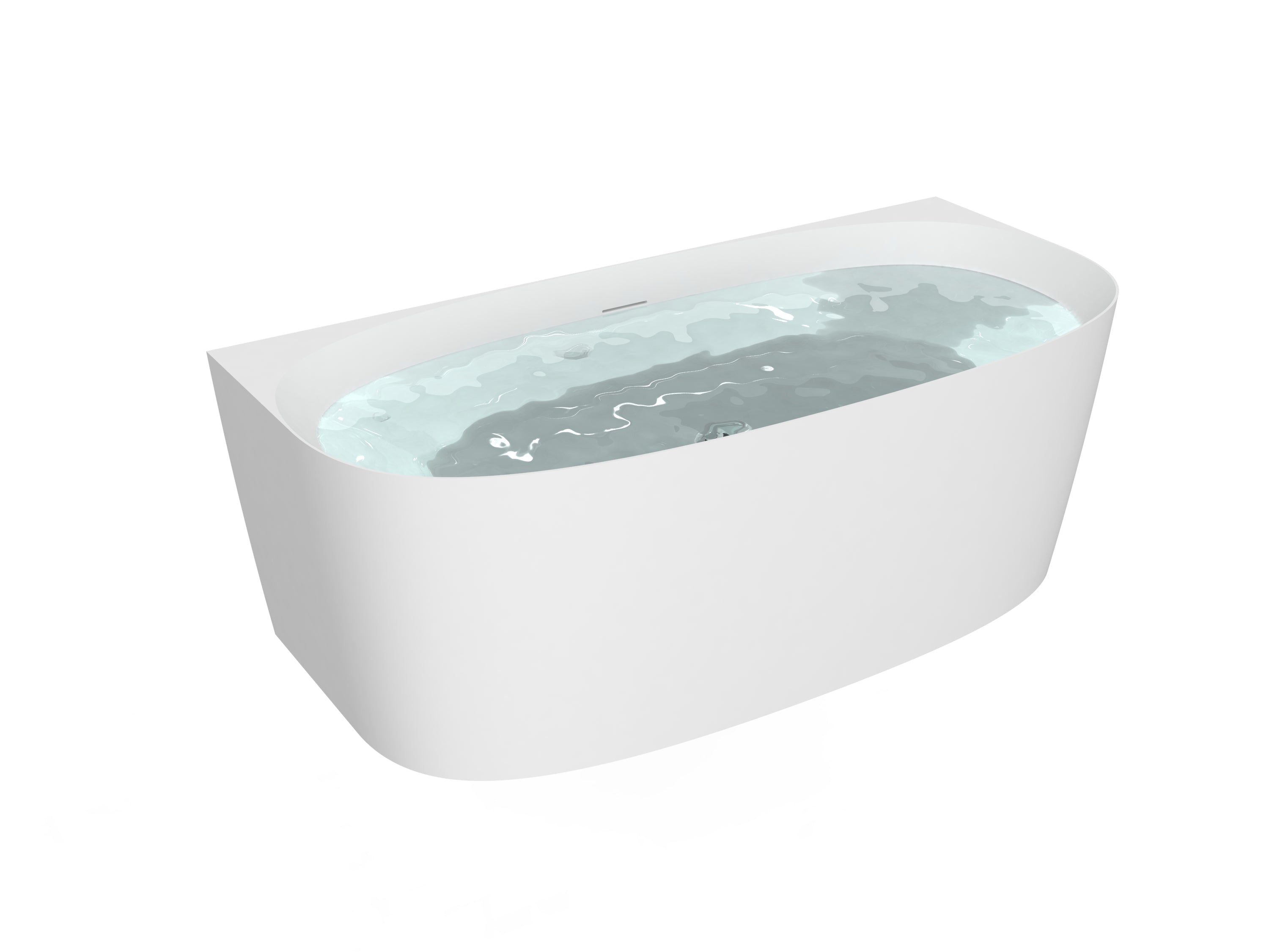 Freestanding Soaking Tub, 63" Acrylic, UPC Certified, Drain & Overflow Assembly Included