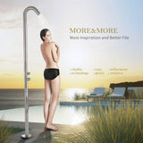Wholesale 3pcs HEATGENE Stainless Steel Freestanding Outdoor Shower with  Handheld Shower for Outside/Swimming Pools - HG9001