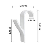 HEATGENE ABS Y-Shaped Hooks - White, Compatible with HEATGENE Liquid Filled Smart Towel Warmers (Include Model: HG-R0285, HG-R0246, HG-R0286, HG-R02106, HG-R02126 Series) RP4819W