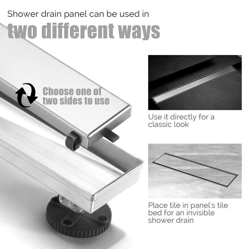 Wholesale HEATGENE 24"/36"/48" Stainless Steel Linear Rectangle Shower Floor Drain, Brushed HB-LD-S